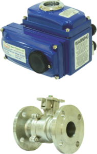 Electrical Actuator Operated 3 Pcs / 2 Pcs Ball Valve Flanged End Asa 150#,300#