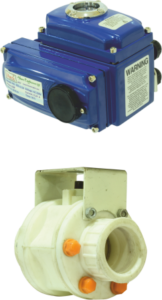 Electrical Actuator Operated Polypropyelene Ball Valve Screwed End.