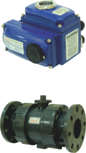 Electrical Actuator UPVC Ball Valve Screwed End 2 Way